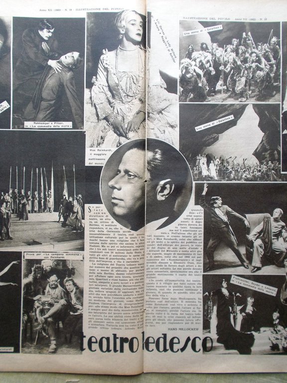 Illustrazione del Popolo 8 Maggio 1932 Spiriti Medium Teatro Tedesco …