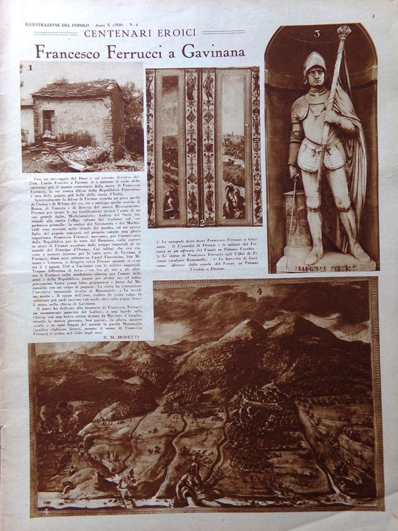 Illustrazione del Popolo 9 Febbraio 1930 Ferrucci Menjou Suss Architettura …