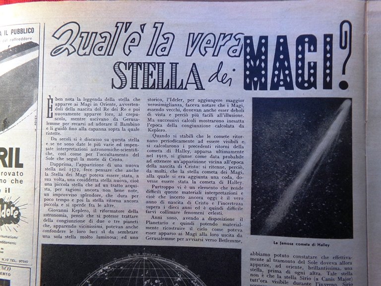 Illustrazione del Popolo 9 Gennaio 1949 Mindszenty Cometa Halley Stagione …
