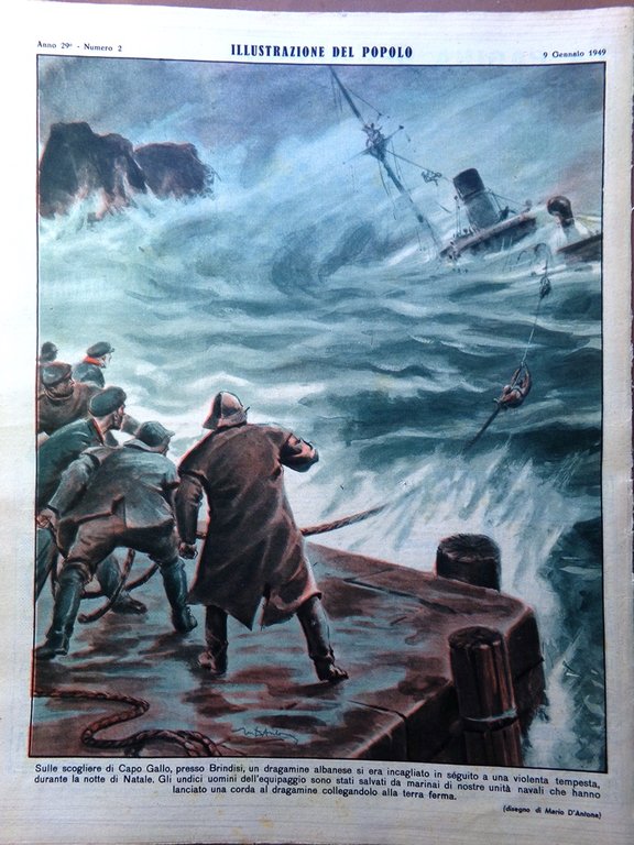 Illustrazione del Popolo 9 Gennaio 1949 Mindszenty Cometa Halley Stagione …