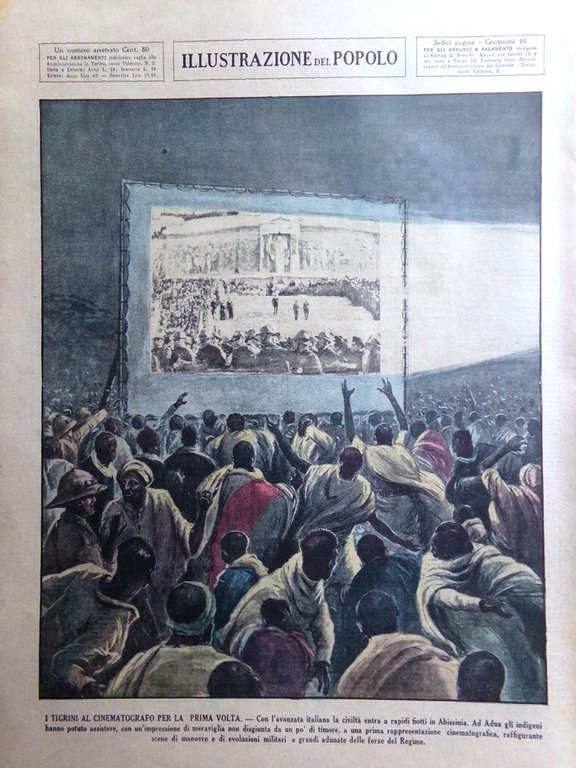 Illustrazione del Popolo 9 Novembre 1935 Vinci Naturismo Abissinia Maltagliati
