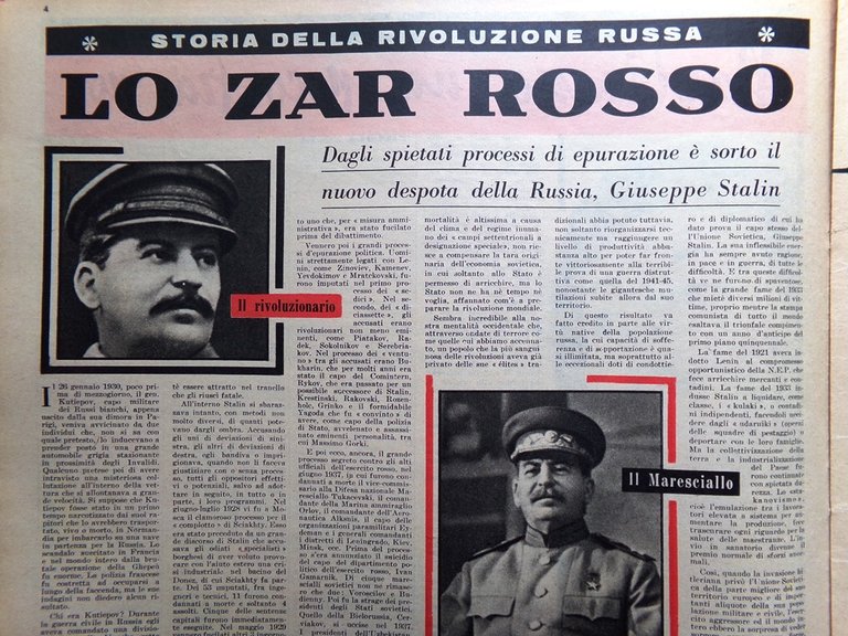 Illustrazione del Popolo 9 Ottobre 1949 Savoia Alluvione Campania Stalin …