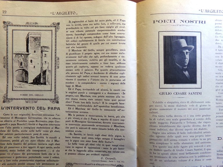 L'Argileto di Gennaio 1928 Catacombe Avvenire Ludovisi Santini Umanesimo Altieri