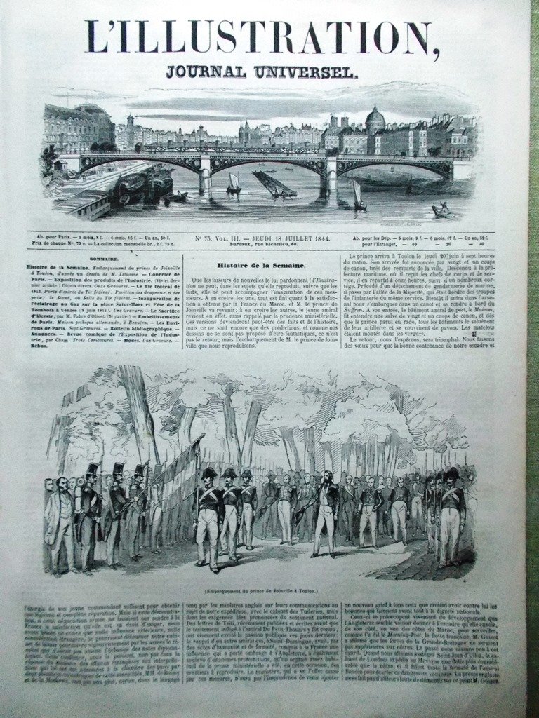 L'Illustration Journal Universel 18 Juillet 1844 Environs de Paris Tir …