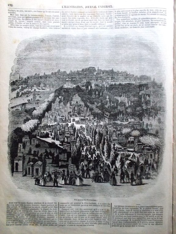 L'Illustration Journal Universel 2 Novembre 1844 Père-Lachaise Géométrie Espagne