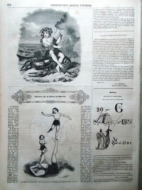 L'Illustration Journal Universel 22 Juin 1844 Vue Mont-Carmel Femmes de …