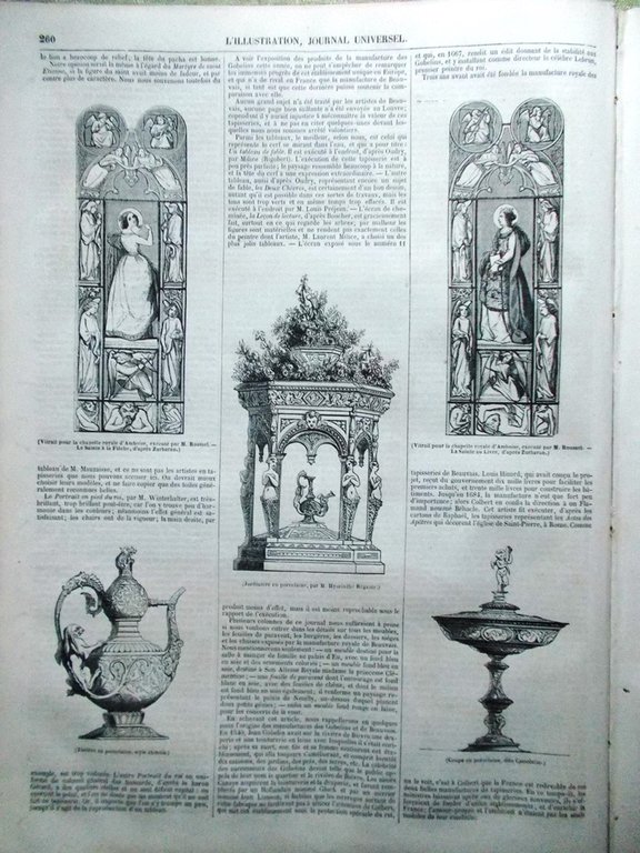 L'Illustration Journal Universel 22 Juin 1844 Vue Mont-Carmel Femmes de …
