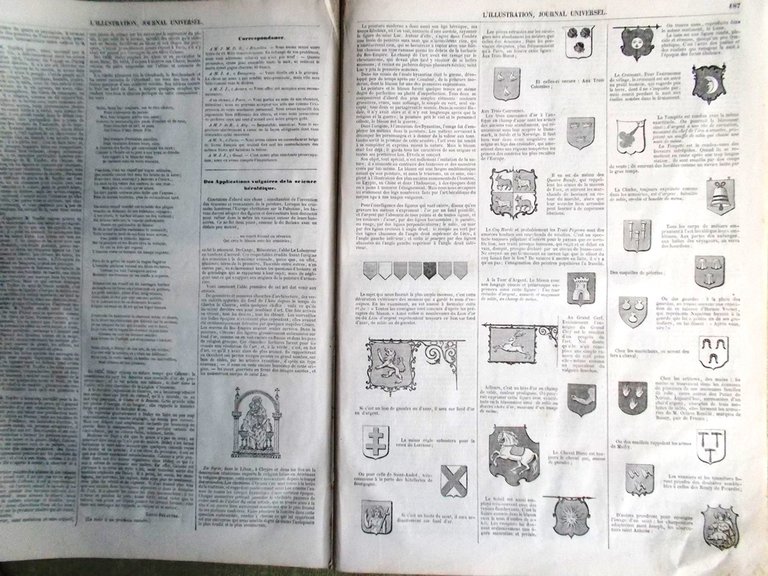 L'Illustration Journal Universel 23 Novembre 1844 Science Héraldique Goëthe Inde