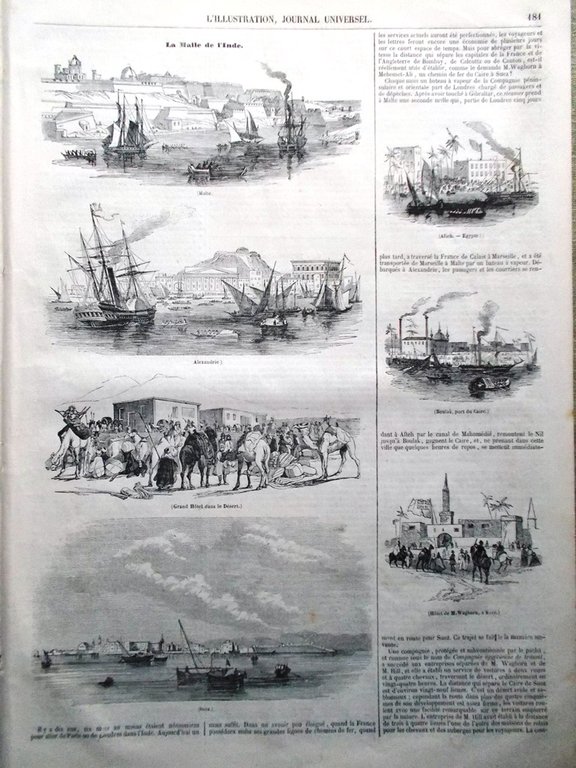 L'Illustration Journal Universel 23 Novembre 1844 Science Héraldique Goëthe Inde