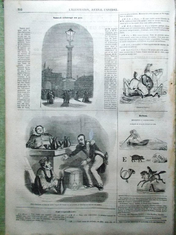 L'Illustration Journal Universel 25 Juillet 1844 Forçats Campbell Delessert Gaz