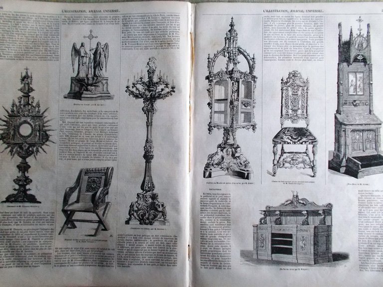 L'Illustration Journal Universel 25 Mai 1844 Chantilly Hérouval Bronzes Germain