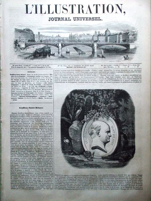 L'Illustration Journal Universel 29 Juin 1844 Taglioni Étuves Néron Armes … | Immagine Gallery 1
