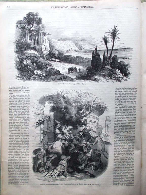 L'Illustration Journal Universel 30 Mars 1844 Monaco Carthagène des Indes …