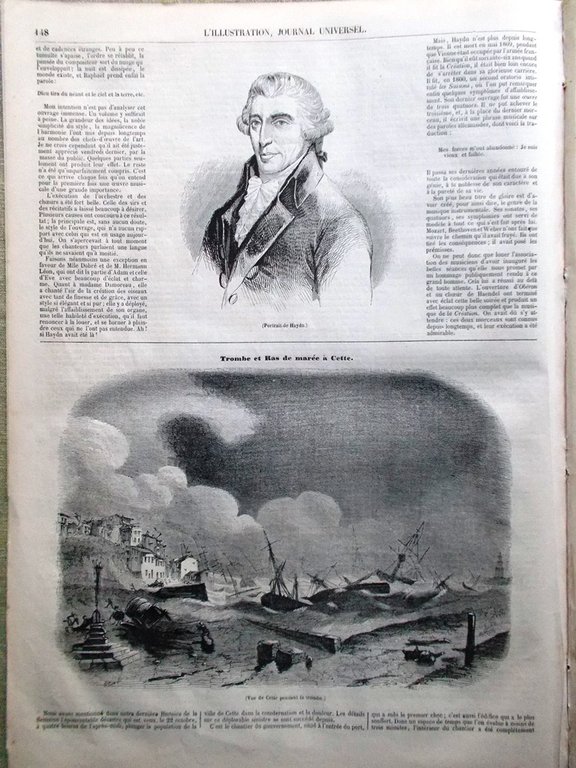 L'Illustration Journal Universel 9 Novembre 1844 Haydn Aliénés Bicêtre Gavarni