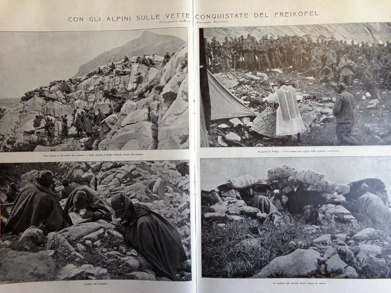 L'illustrazione Italiana 1 Agosto 1915 WW1 Savoia Gorizia Freikofel Isonzo …