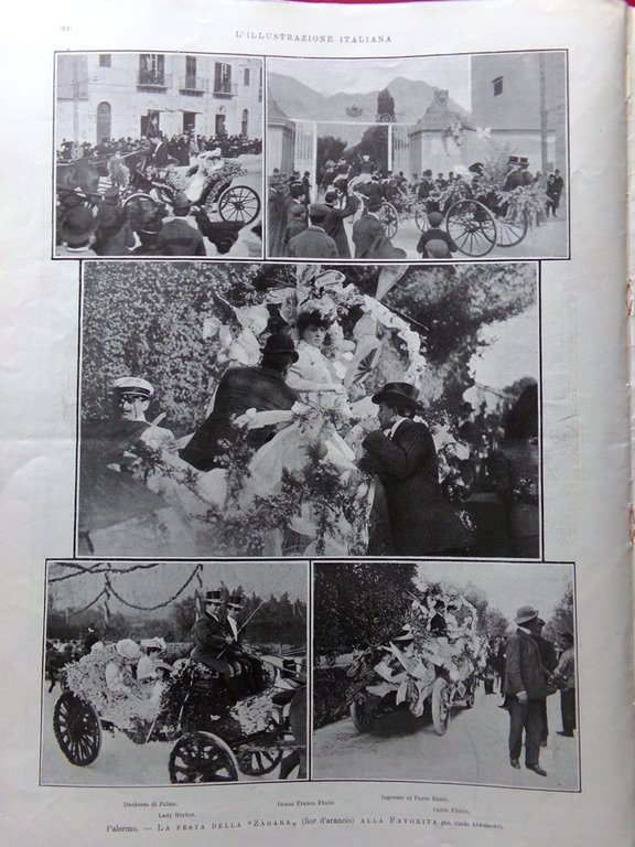 L'Illustrazione Italiana 1 Aprile 1906 Figlia Jorio Scala Zagara Palermo …