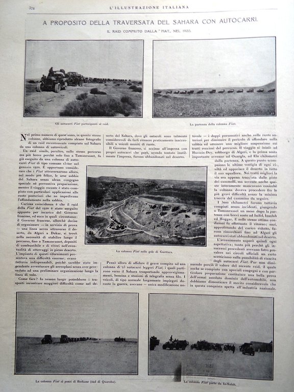 L'Illustrazione Italiana 1 Aprile 1923 Morte Sarah Bernhardt Autostrada Milano