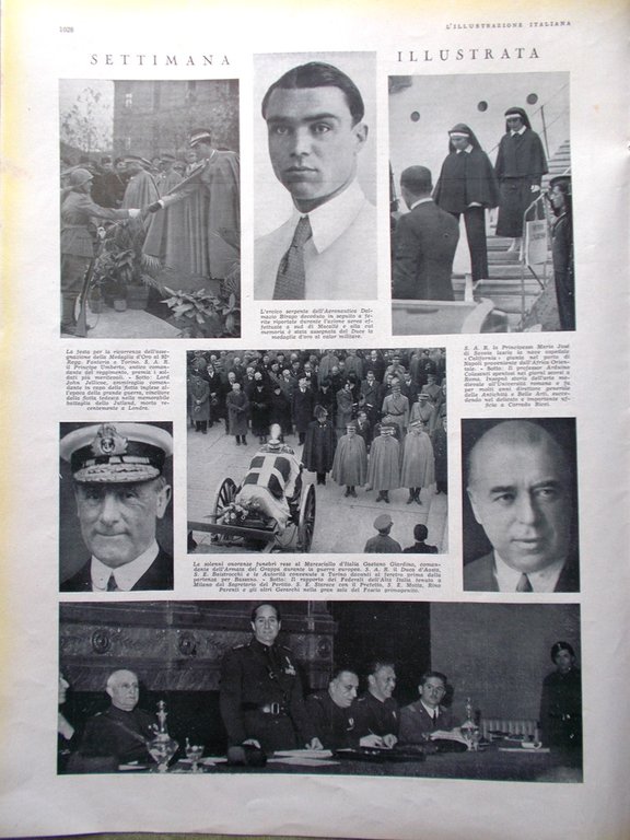 L'Illustrazione Italiana 1 Dicembre 1935 Estremo Oriente Ginevra Petrolio Calcio