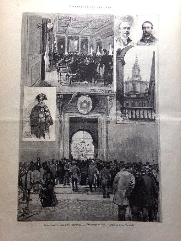 L'Illustrazione Italiana 1 Gennaio 1893 Francesco Guardi Università Roma Panama