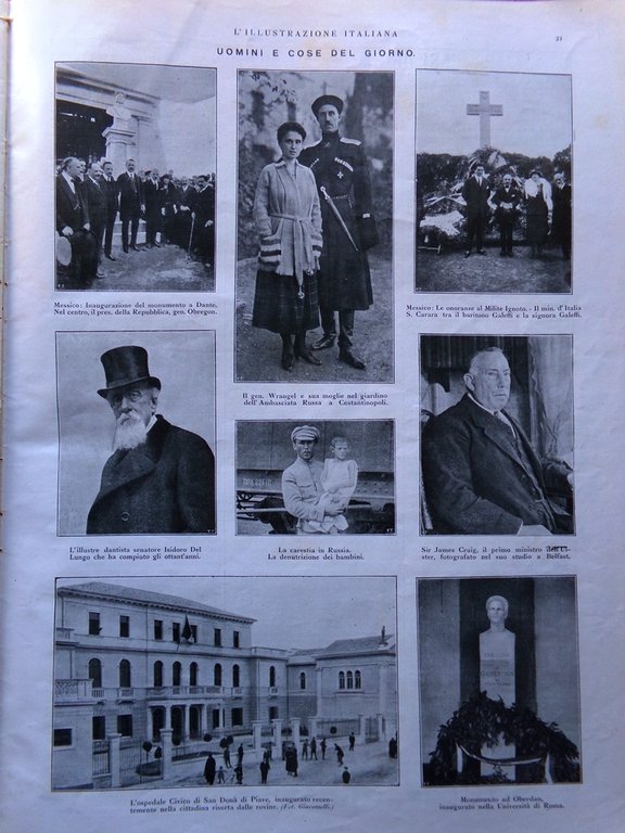 L'Illustrazione Italiana 1 Gennaio 1922 Idria Umberto Irlanda Asilo Berrini … | Immagine Gallery 4