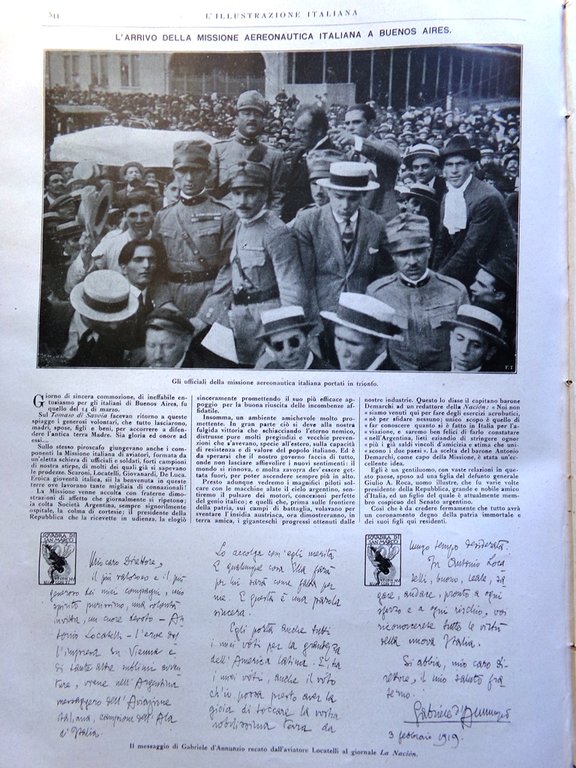 L'Illustrazione Italiana 1 Giugno 1919 Fiume Boemia Carso Buenos Aires …