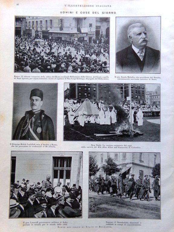 L'Illustrazione Italiana 1 Luglio 1923 Eruzione Etna Pascal Battaglia Piave …