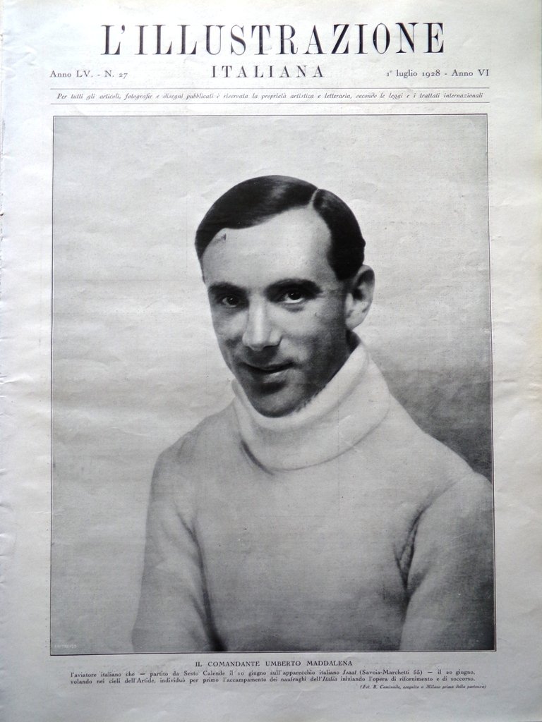 L'Illustrazione Italiana 1 Luglio 1928 Earhart Bosisio Maddalena Nobile Mukden
