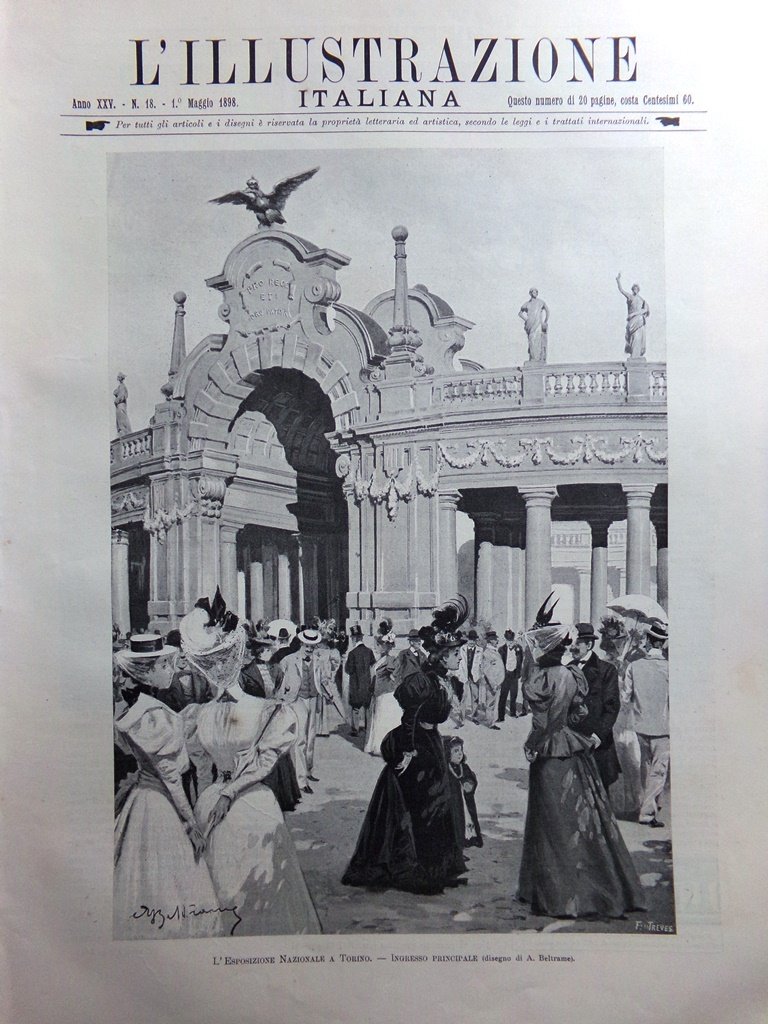 L'Illustrazione Italiana 1 Maggio 1898 Feste Fiorentine Miracolo di Castelvenere