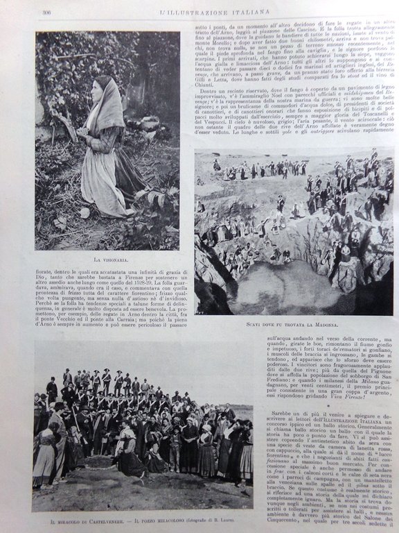 L'Illustrazione Italiana 1 Maggio 1898 Feste Fiorentine Miracolo di Castelvenere