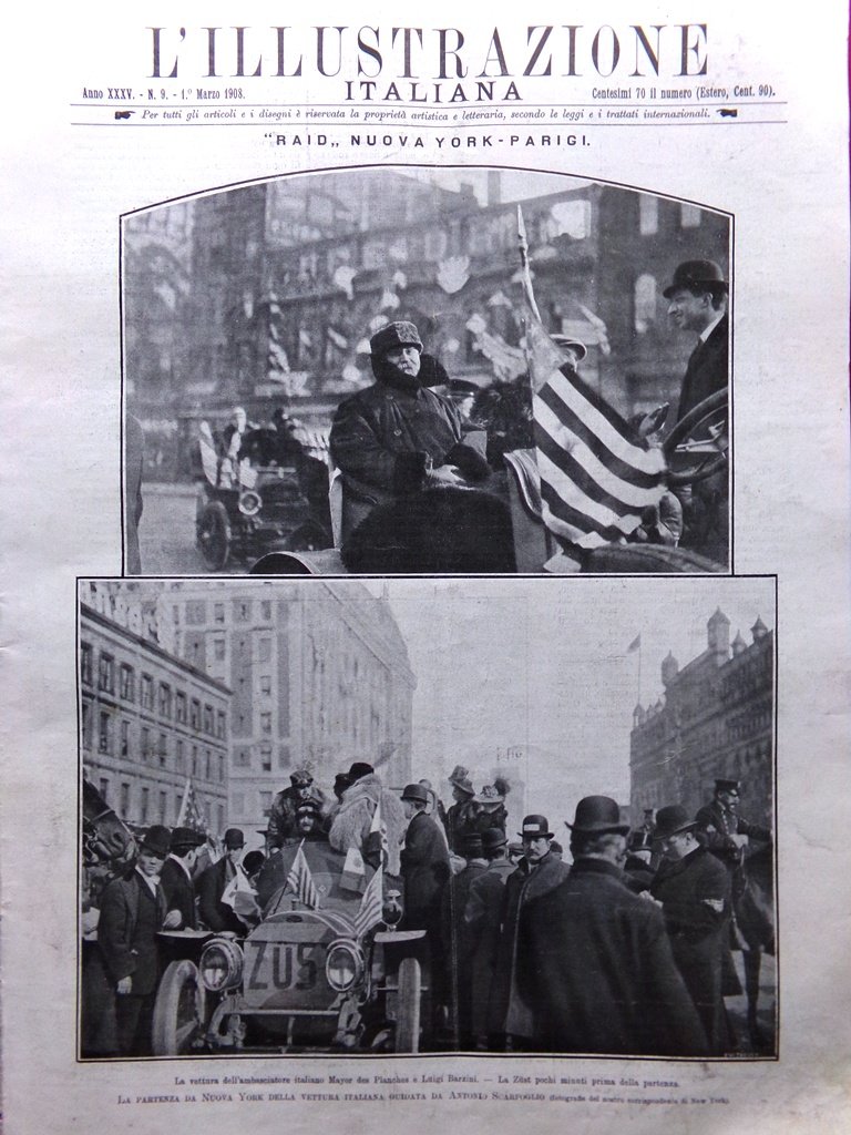 L'Illustrazione Italiana 1 Marzo 1908 Vita Russia Raid New York … | Immagine principale