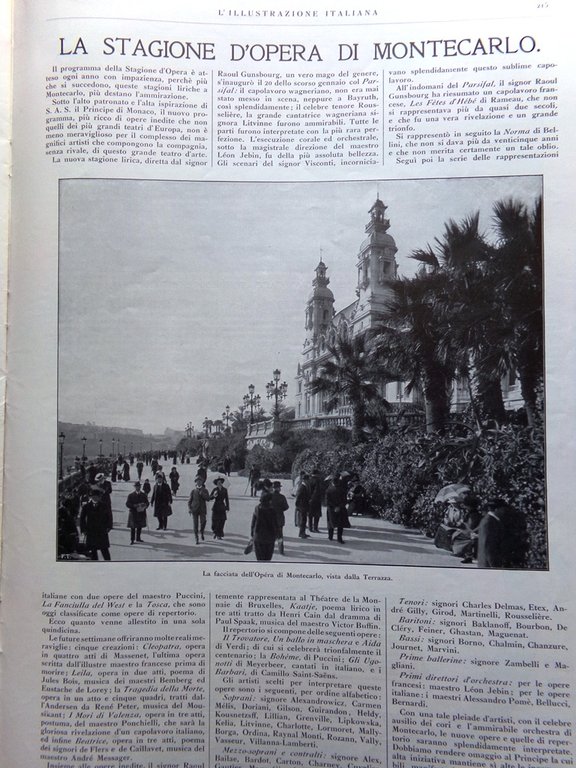 L'illustrazione Italiana 1 Marzo 1914 Umberto Savoia D'Annunzio Zandonai Fezzan