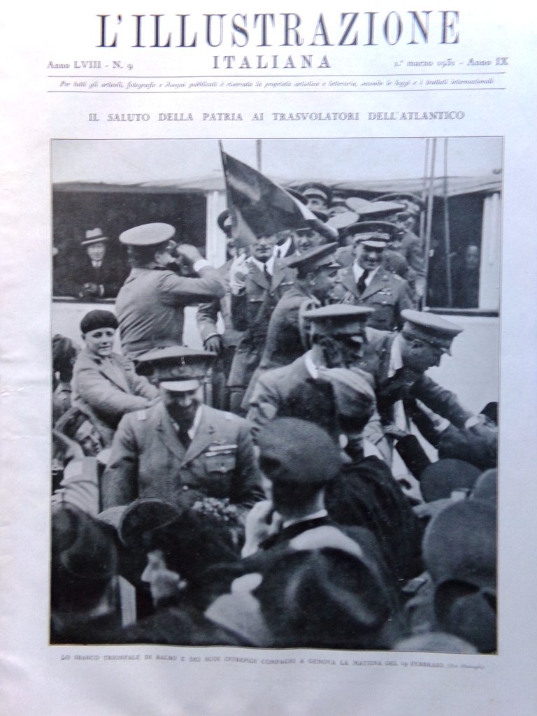 L'illustrazione Italiana 1 Marzo 1931 Chaplin Piano Regolatore Roma Balbo …