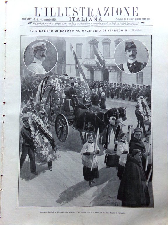 L'illustrazione Italiana 1 Novembre 1908 Balipedio Viareggio Staglieno Gramatica | Immagine Gallery 1