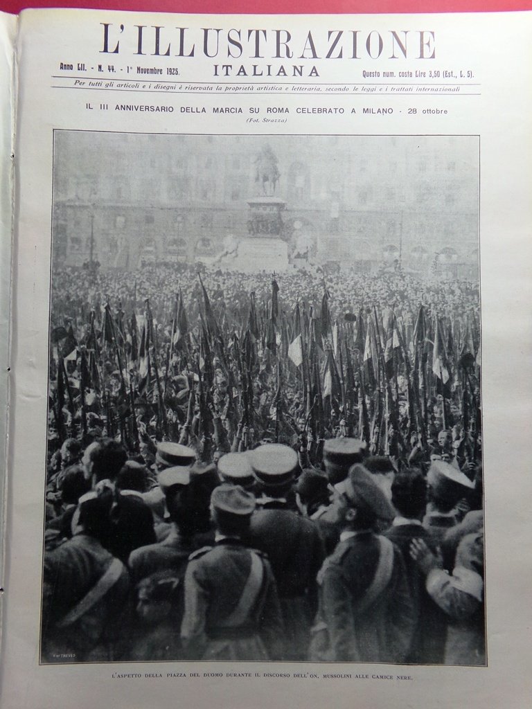 L'Illustrazione Italiana 1 Novembre 1925 Marcia Roma Piombino Cattozzo Spielberg | Immagine principale