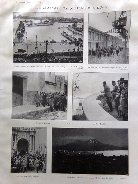L'illustrazione Italiana 1 Novembre 1931 Duce a Napoli FIAT Ruffini …