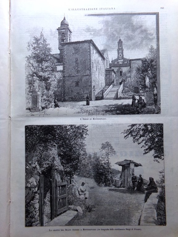 L'Illustrazione Italiana 1 Settembre 1889 Montesenario Maddalena Bellini Catania