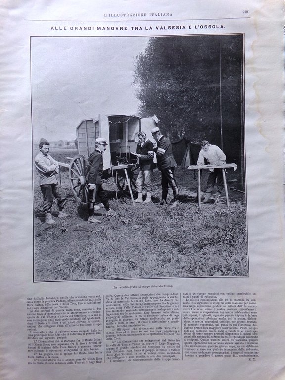 L'Illustrazione Italiana 1 Settembre 1907 Wellman Polo Nord Valsesia Ossola …
