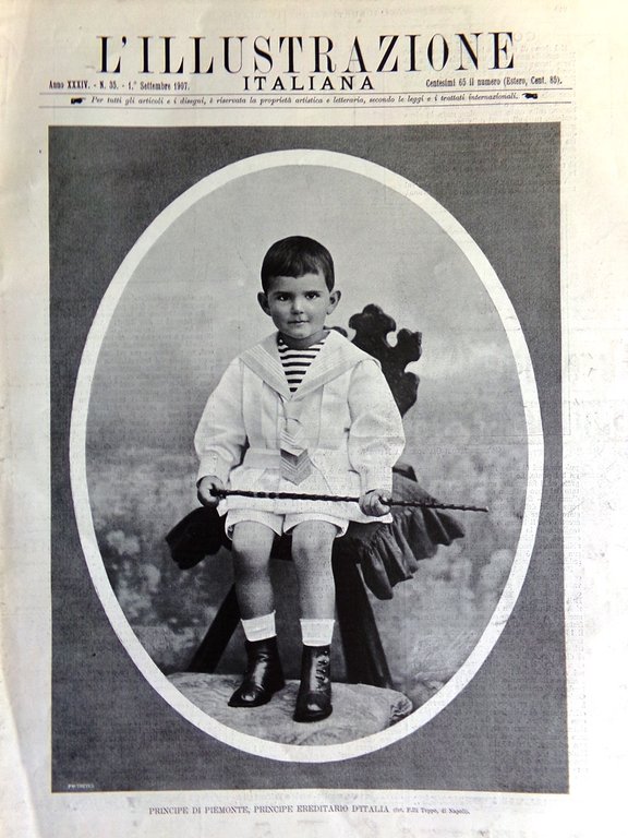 L'Illustrazione Italiana 1 Settembre 1907 Wellman Polo Nord Valsesia Ossola …