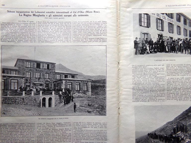 L'Illustrazione Italiana 1 Settembre 1907 Wellman Polo Nord Valsesia Ossola …