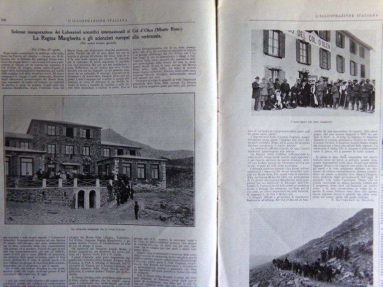 L'Illustrazione Italiana 1 Settembre 1907 Wellman Polo Nord Valsesia Ossola …