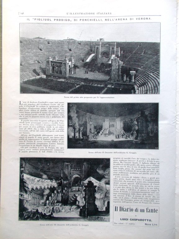 L'Illustrazione Italiana 10 Agosto 1919 Catastrofe Verona Ridolfi Bertacchi Oro