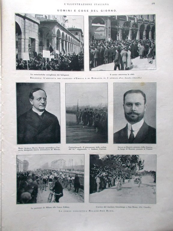 L'Illustrazione Italiana 10 Aprile 1921 Capodistria Lettonia Harding Bologna Usa