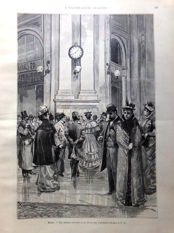 L'Illustrazione Italiana 10 Dicembre 1893 Napoli Santa Lucia Orologi Zanardelli
