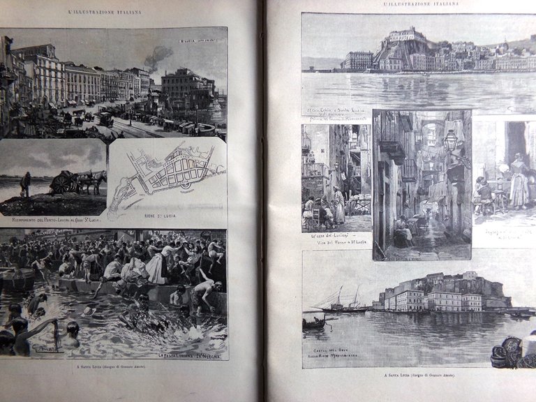 L'Illustrazione Italiana 10 Dicembre 1893 Napoli Santa Lucia Orologi Zanardelli