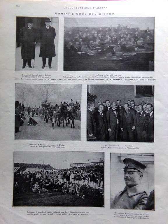 L'Illustrazione Italiana 10 Dicembre 1922 Conferenza Losanna Gorizia Sem Benelli | Immagine Gallery 2