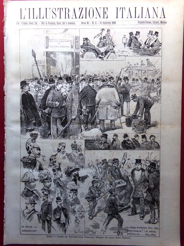 L'Illustrazione Italiana 10 Febbraio 1884 Dante Duino Pellegrinaggio Turri Sudan | Immagine principale