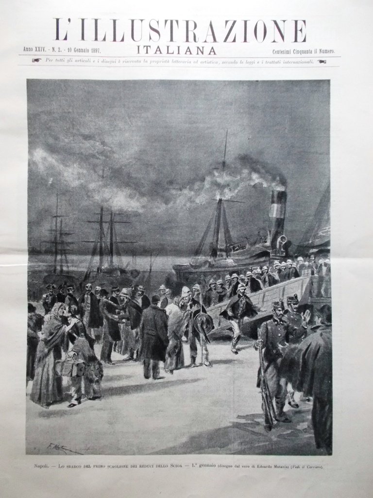 L'illustrazione Italiana 10 Gennaio 1897 Sant'Anna Pelago Carovana Cecchi Ponte