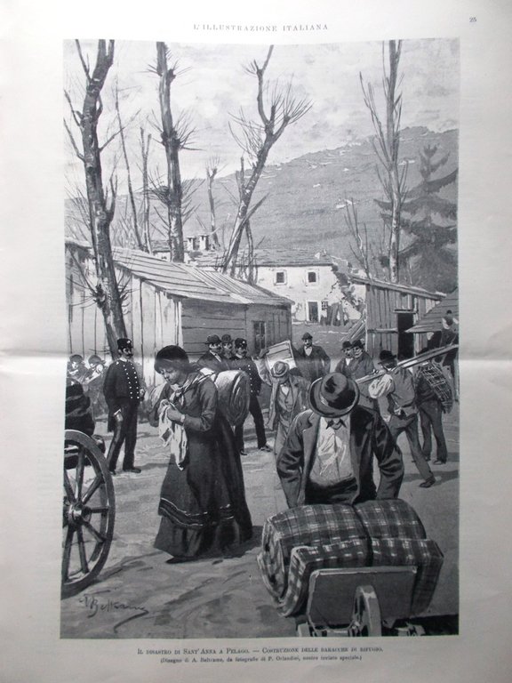 L'illustrazione Italiana 10 Gennaio 1897 Sant'Anna Pelago Carovana Cecchi Ponte