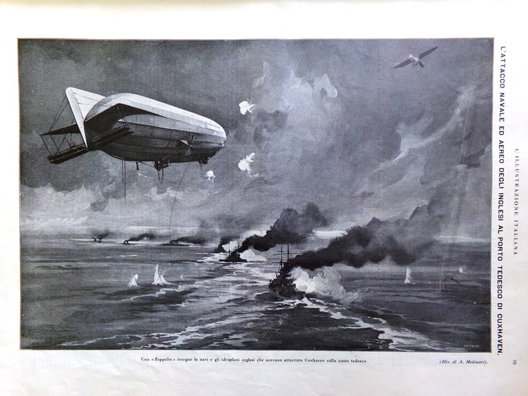 L'Illustrazione Italiana 10 Gennaio 1915 WW1 Bruno Garibaldi Senatori Cuxhaven