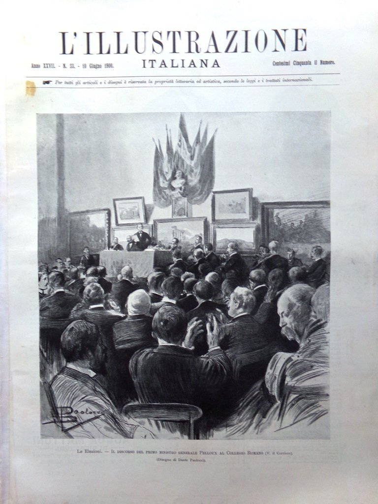 L'Illustrazione Italiana 10 Giugno 1900 Maternità Milano Elezioni Muraglia Cina